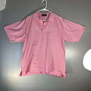 VTG Burberrys Short Sleeve Polo Shirt Mens Medium Pink